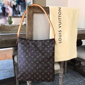 AUTH LOUIS VUITTON Looping GM Monogram Tote Bag 🧸